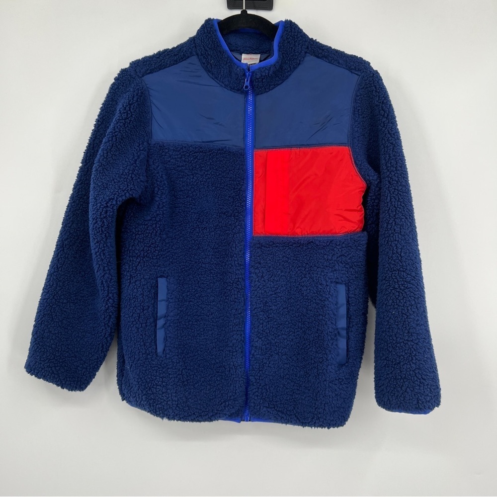 Hanna Andersson Size 150 Faux Shearling Jacket - Navy Blue